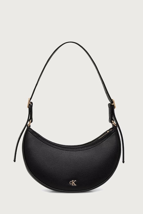 Calvin Klein Torebka hobo damska z imitacji skóry czarna LV04F3853G