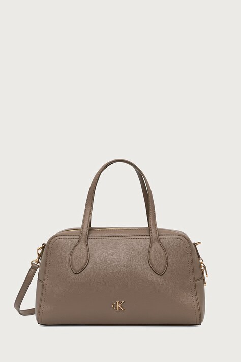 Calvin Klein Torebka crossbody damska z imitacji skóry szara LV04F3855G