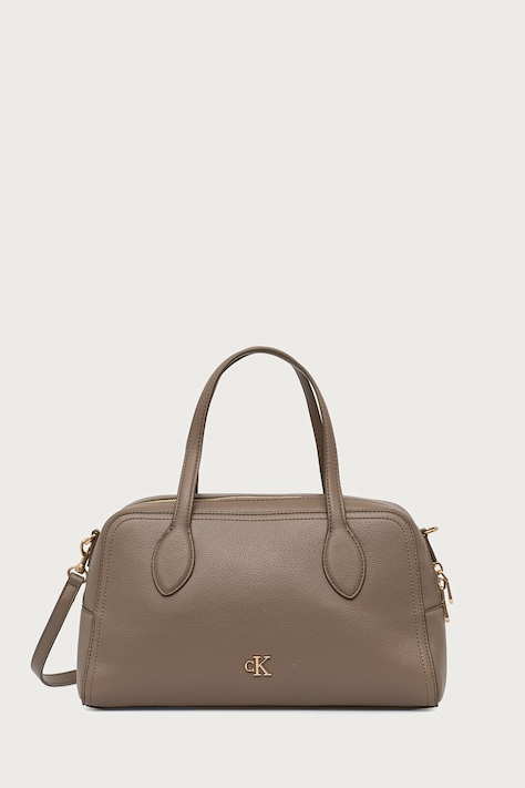 Calvin Klein Torebka crossbody damska z imitacji skóry szara LV04F3855G