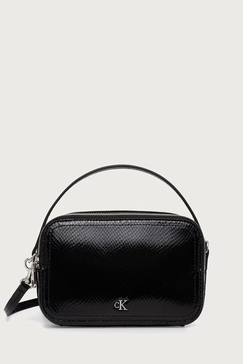 Calvin Klein Torebka crossbody damska z imitacji skóry czarna LV04F3858G