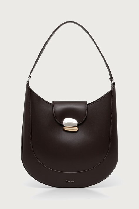 Calvin Klein Torebka tote damska z imitacji skóry brązowa LV04F3865G