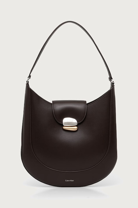 Calvin Klein Torebka tote damska z imitacji skóry brązowa LV04F3865G