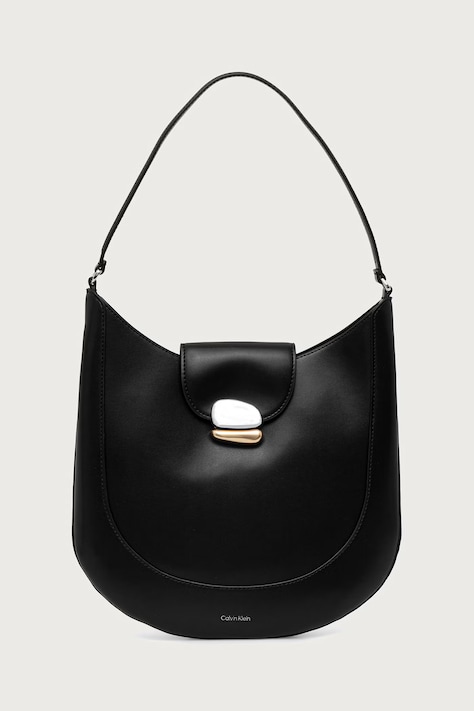 Calvin Klein Torebka tote damska z imitacji skóry czarna LV04F3865G