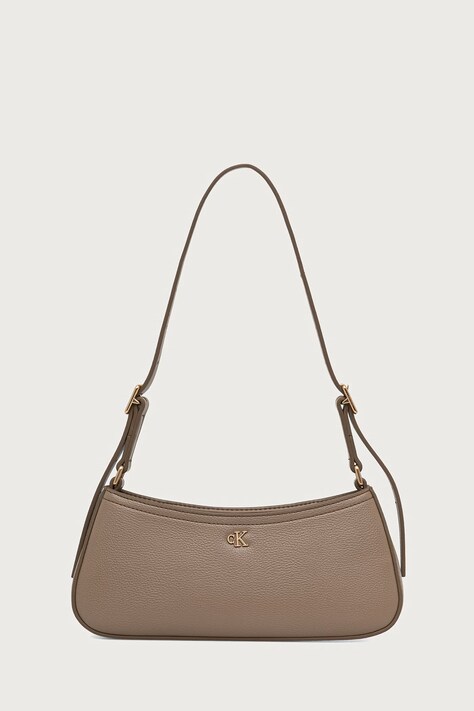 Calvin Klein Torebka hobo damska z imitacji skóry szara LV04F4114G