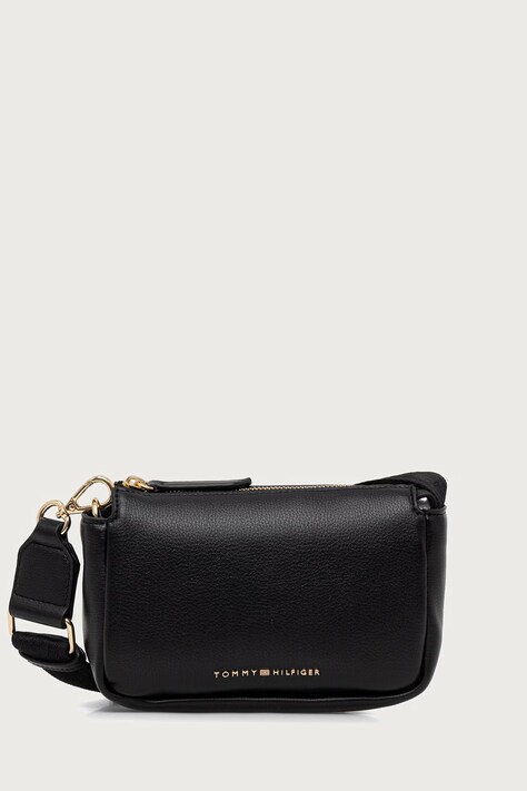 Tommy Hilfiger Torebka crossbody damska z imitacji skóry ESSENTIAL czarna AW0AW19402