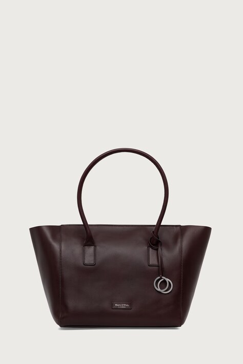 Marc O'Polo Torebka shopper damska skórzana bordowa 5000016288