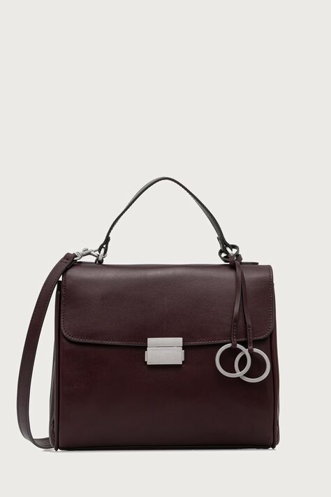 Marc O'Polo Torebka crossbody damska skórzana bordowa 5000016291