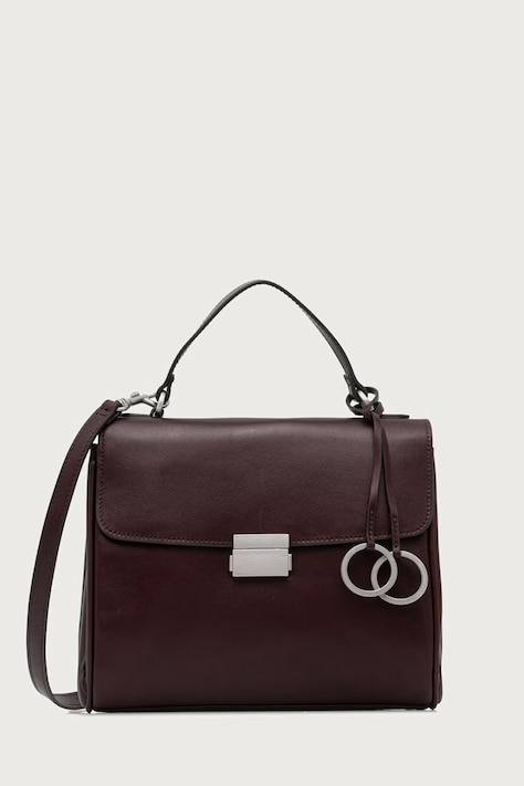 Marc O'Polo Torebka crossbody damska skórzana bordowa 5000016291