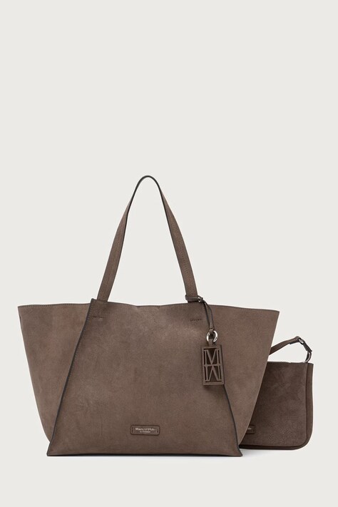 Marc O'Polo Torebka shopper damska zamszowa brązowa 5000016384