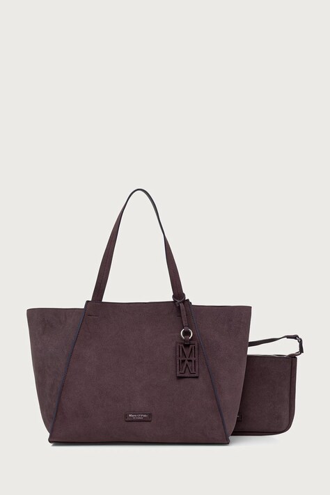 Marc O'Polo Torebka shopper damska zamszowa fioletowa 5000016384