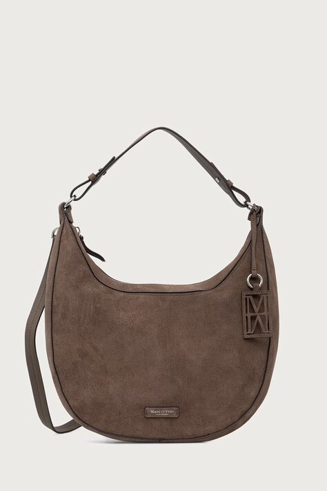 Marc O'Polo Torebka hobo damska zamszowa brązowa 5000016388