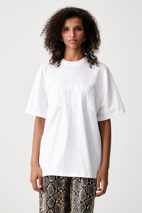 Rotate T-shirt damski bawełniany biały 116919400