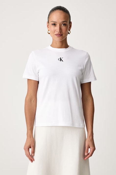Calvin Klein T-shirt damski bawełniany biały LV044J800G