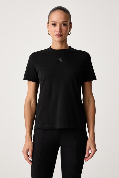 Calvin Klein T-shirt damski bawełniany czarny LV044J800G
