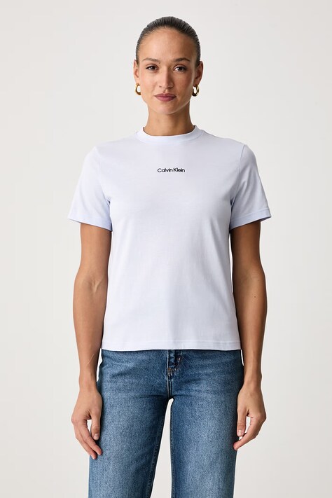 Calvin Klein T-shirt damski bawełniany niebieski LV044J802G