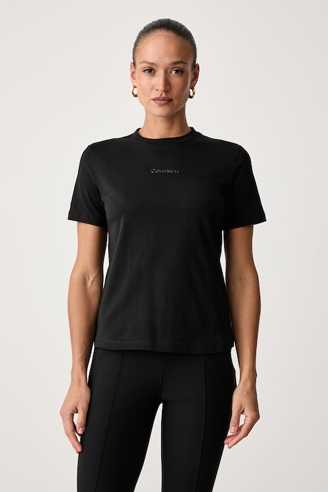 Calvin Klein T-shirt damski bawełniany czarny LV044J802G