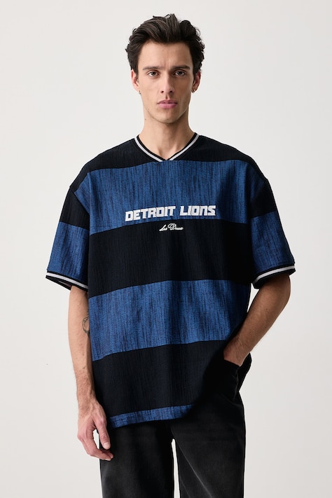 Les Deux T-shirt męski Les Deux x Detroit Lions niebieski 1003230