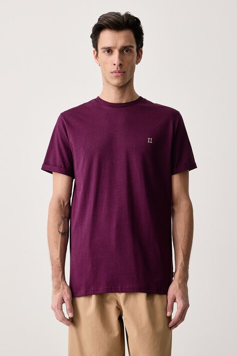 Les Deux T-shirt męski bawełniany fioletowy 1002707