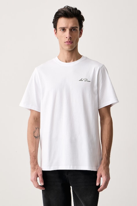 Les Deux T-shirt basic męski bawełniany biały 1002708