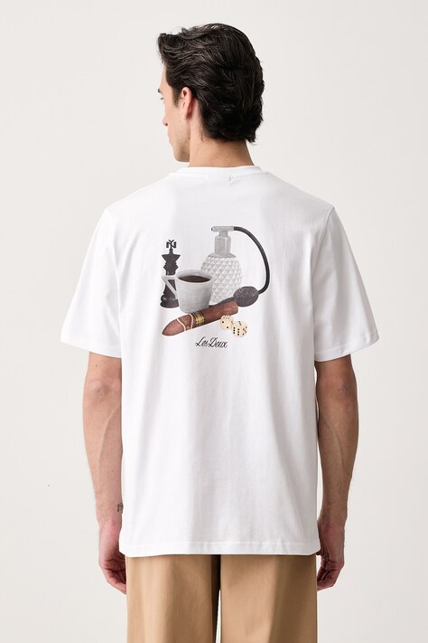 Les Deux T-shirt męski bawełniany biały 1002722