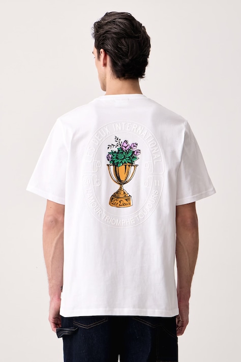 Les Deux T-shirt męski bawełniany biały 1002753