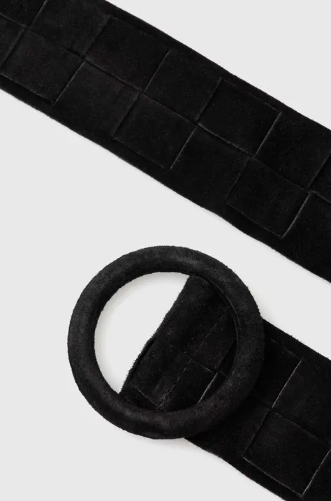 Замшевий ремінь Answear Lab колір чорний