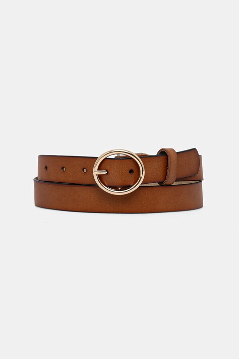 Answear Lab curea de piele femei, culoarea maro