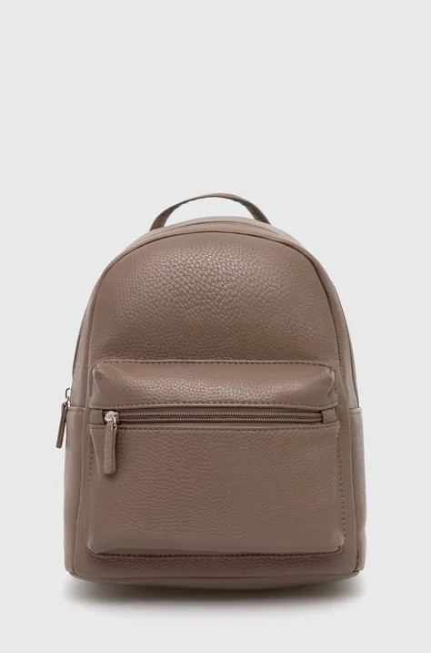 Кожаный рюкзак Answear Lab женский цвет бежевый маленький однотонный