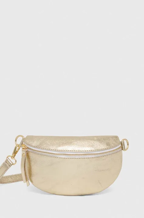 Шкіряна сумка на пояс Answear Lab колір золотий