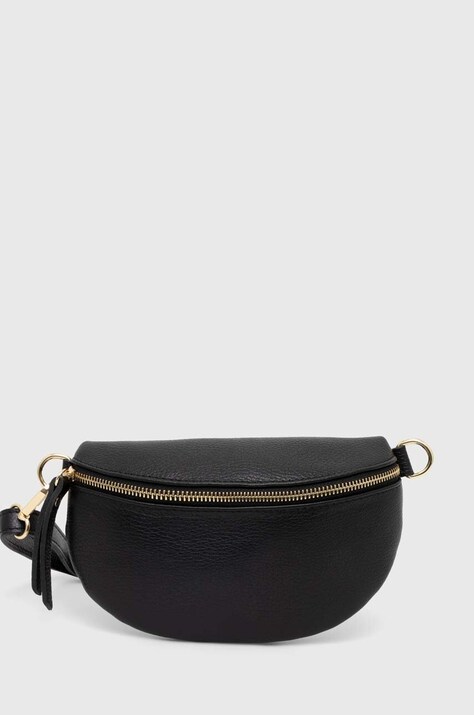 Кожена чанта за кръст Answear.LAB в черно