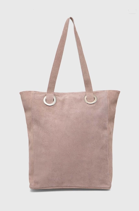 Answear Lab borsa in pelle scamosciata colore rosa