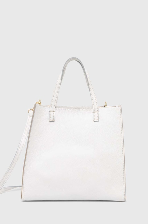 Answear Lab poseta de piele culoarea alb
