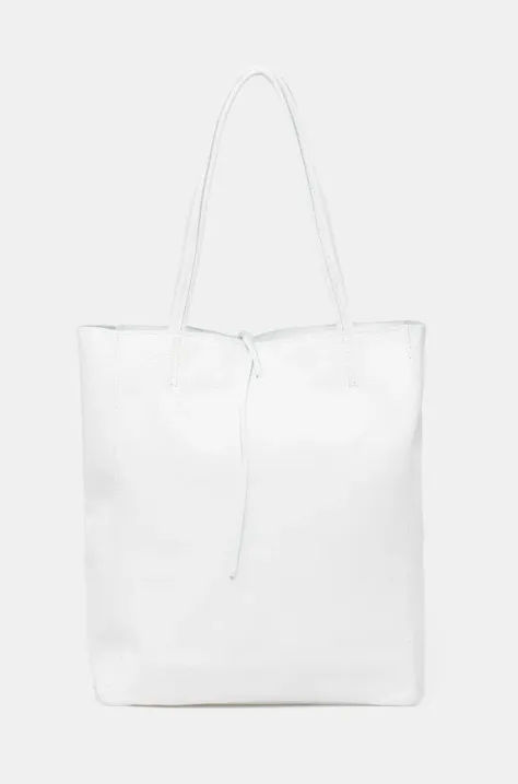 Answear Lab borsa a mano in pelle colore bianco