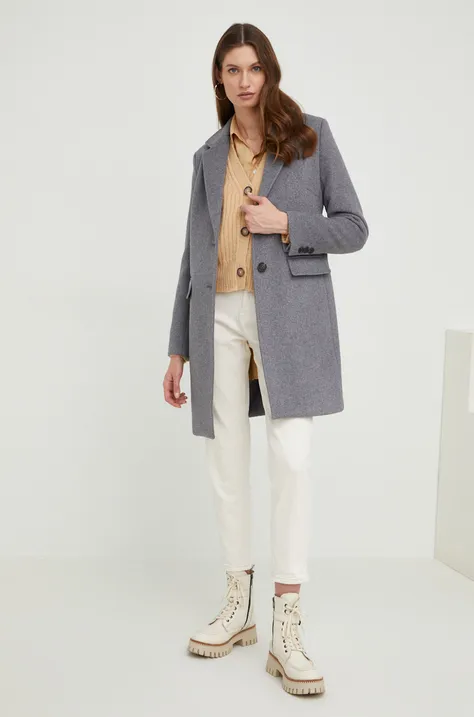 Μάλλινο παλτό Answear Lab χρώμα: γκρι,