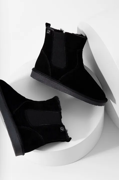 Cipele za snijeg od brušene kože Answear Lab boja: crna
