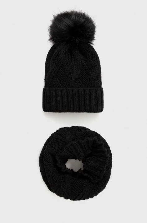 Answear Lab czapka i komin kolor czarny