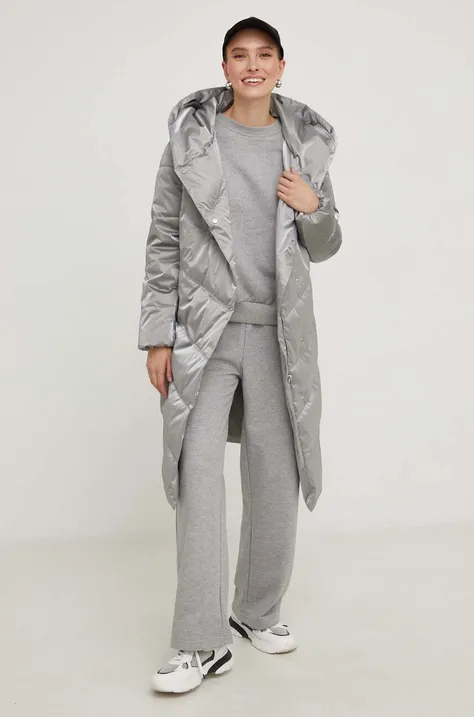 Answear Lab kurtka damska kolor srebrny zimowa