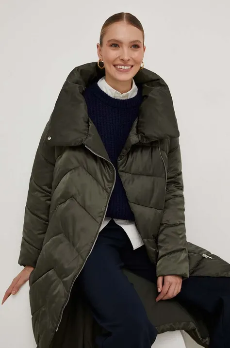 Answear Lab rövid kabát női, zöld, téli