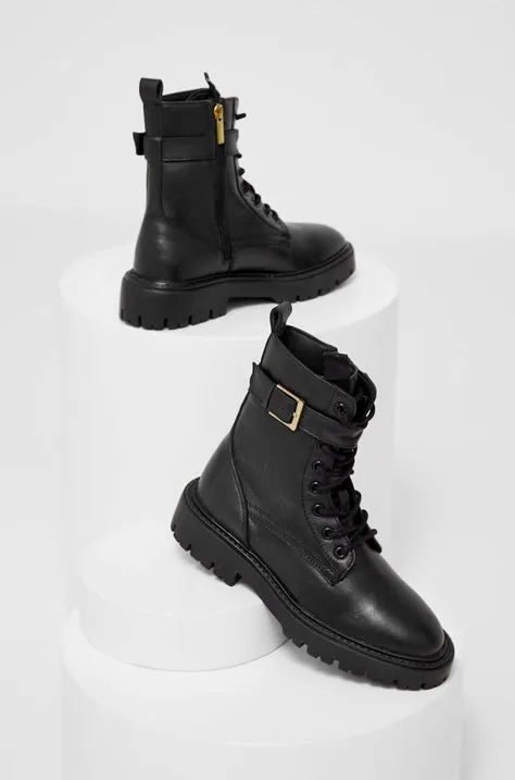 Шкіряні черевики Answear Lab X Лімітована колекція NO SHAME жіночі колір чорний на плоскому ходу
