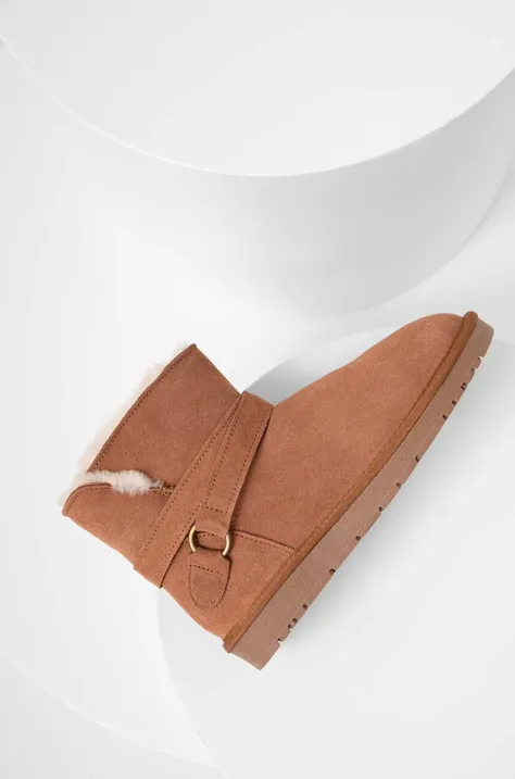 Замшеві чоботи Answear Lab колір коричневий