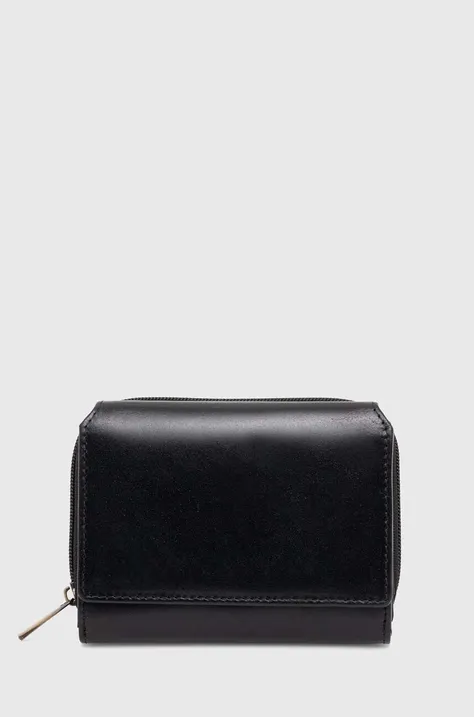 Шкіряний гаманець Answear Lab жіночий колір чорний