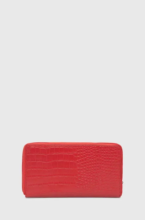 Шкіряний гаманець Answear Lab жіночий колір червоний