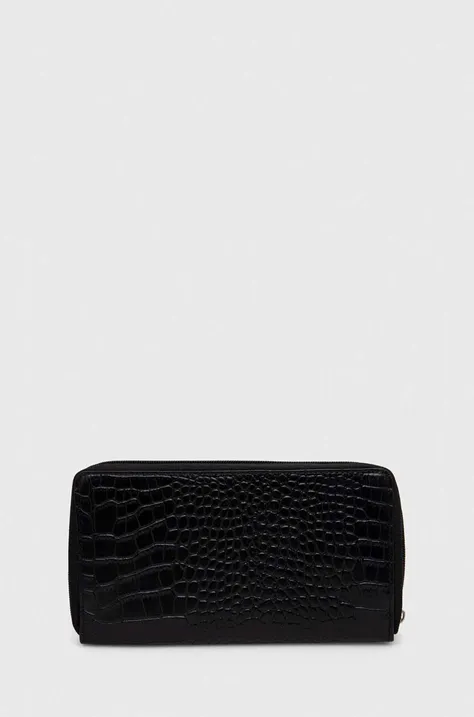 Kožená peněženka Answear Lab černá barva