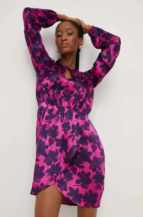 Answear Lab sukienka X kolekcja limitowana NO SHAME kolor różowy mini prosta