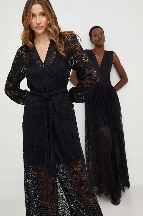 Платье Answear Lab X Лимитированная коллекция NO SHAME цвет чёрный maxi прямое