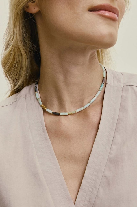 Strieborný pozlátený náhrdelník Answear.LAB