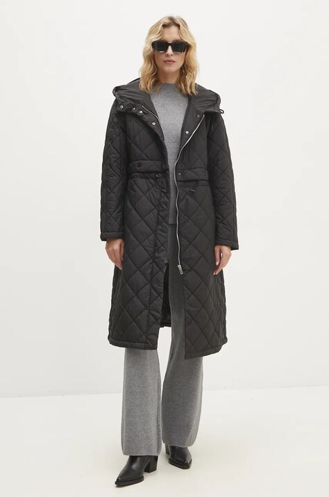 Answear Lab geaca femei, culoarea negru, de tranzitie