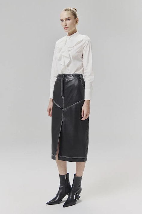 Answear Lab fustă culoarea negru, midi, creion