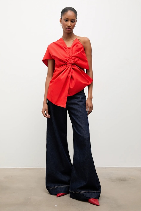 Answear.LAB bluza culoarea rosu, neted