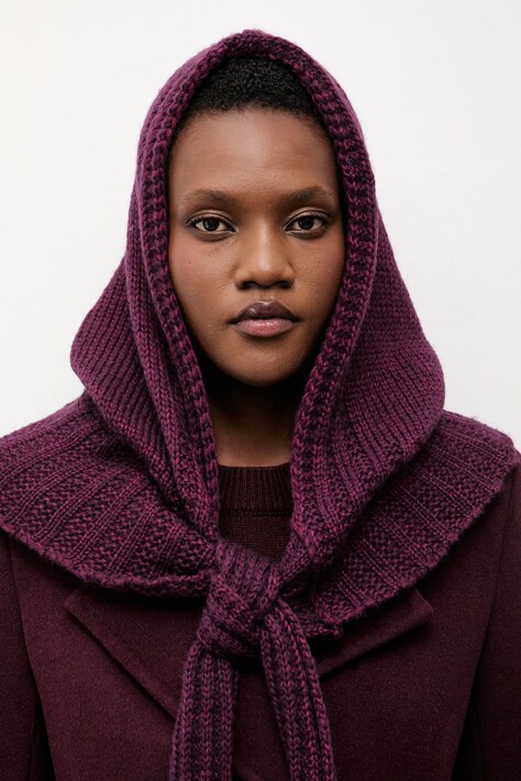 Kapuca z volno Answear.LAB bordo barva